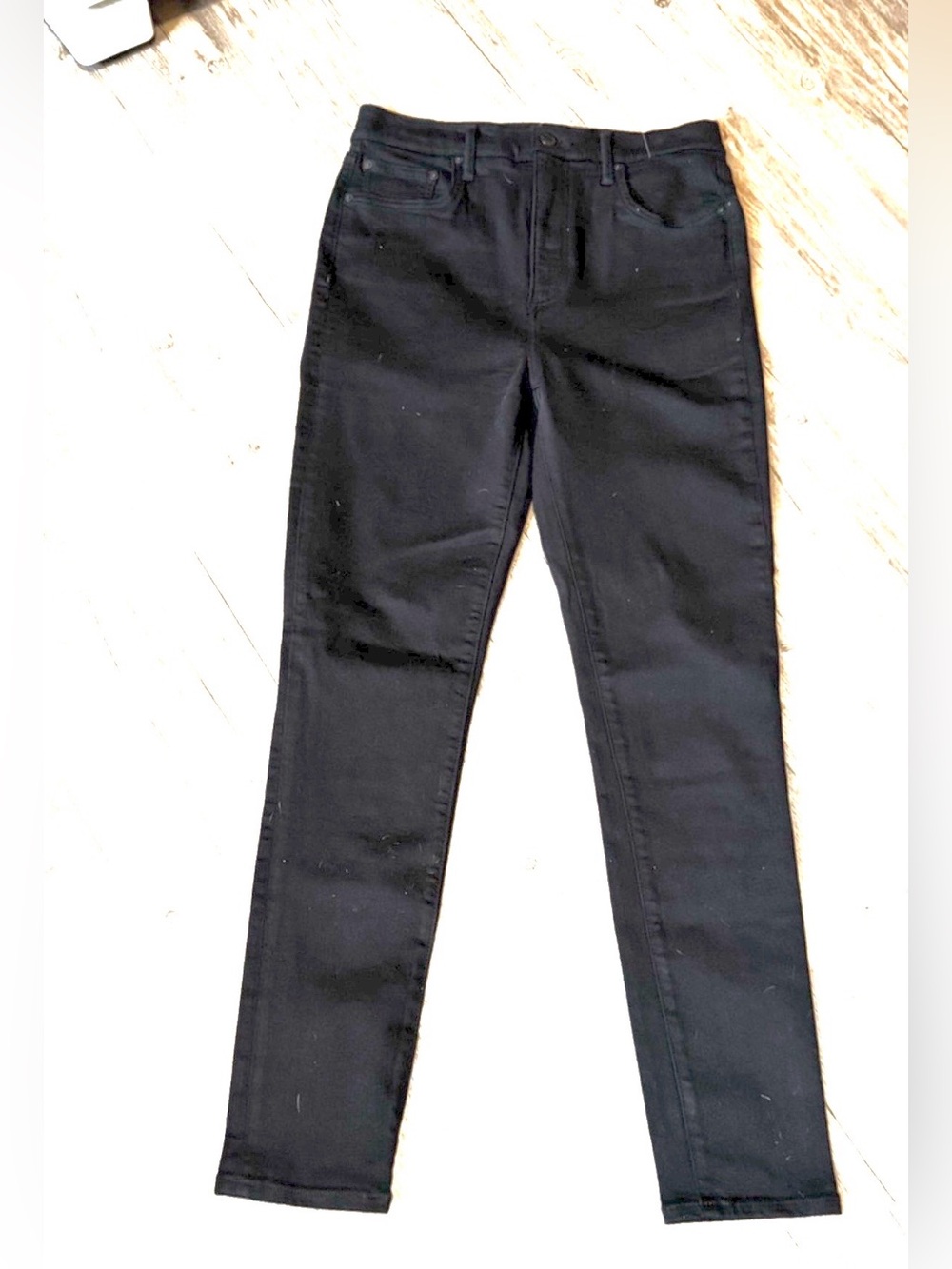 Denim Forum The Lola High Rise Black Skinny Pants Size 30
